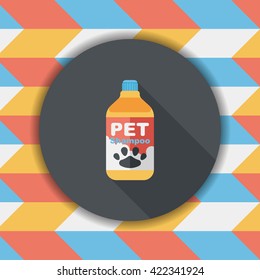 Pet shampoo flat icon with long shadow,eps10