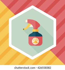 Pet shampoo flat icon with long shadow,eps10