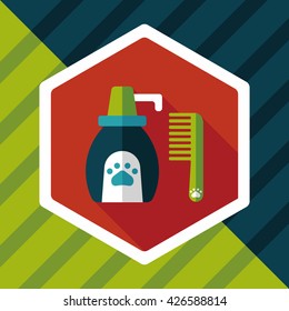 Pet shampoo flat icon with long shadow,eps10