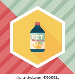 Pet shampoo flat icon with long shadow,eps10