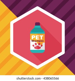 Pet shampoo flat icon with long shadow,eps10