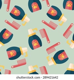 Pet shampoo flat icon,eps10 seamless pattern background