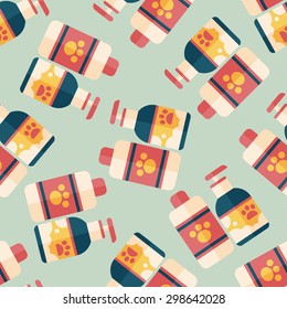 Pet shampoo flat icon,eps10 seamless pattern background