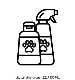 Pet shampoo icon. Pet grooming. Pictogram isolated on a white background. Vector illustration.