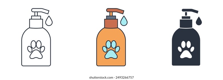 Pet Shampoo icon symbol vector illustration isolated on white background