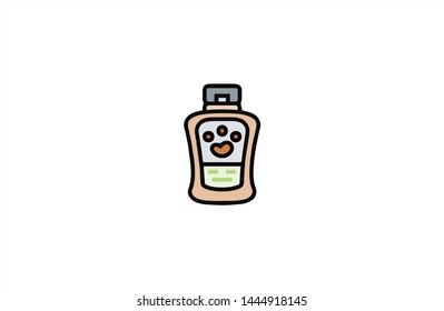 Pet shampoo icon in trendy flat style isolated on white background.Pet shampoo symbol. Vector illustration