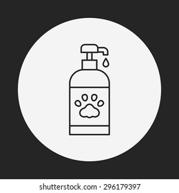 pet shampoo line icon