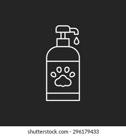 pet shampoo line icon