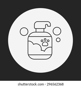 pet shampoo line icon