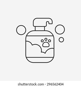pet shampoo line icon