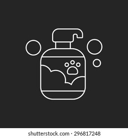 pet shampoo line icon