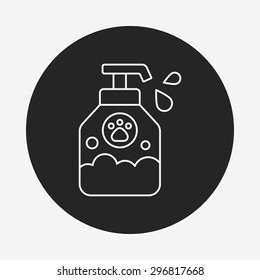 pet shampoo line icon