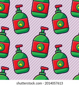 pet shampoo seamless pattern vector illustration 