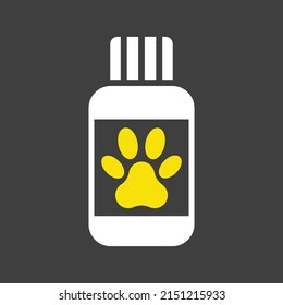 Pet shampoo vector glyph icon. Pet animal sign. Graph symbol for pet and veterinary web site and apps design, logo, app, UI