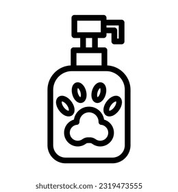 Pet Shampoo Vector Thick Line Icon For Personal And Commercial Use.
