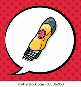 pet shaver doodle, speech bubble