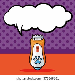 pet shaver doodle, speech bubble