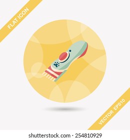 Pet shaving machine flat icon with long shadow,eps10
