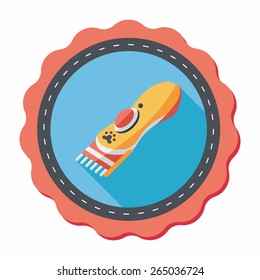 Pet shaving machine flat icon with long shadow,eps10