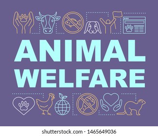 Pet shelter, animal welfare word concepts banner. Wildlife protection presentation, website. Isolated lettering typography idea with linear icons. Veterinary clinic, farm. Vector outline illustration