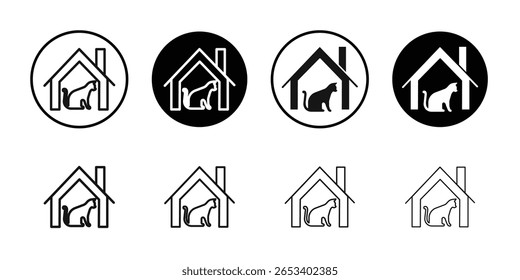 Icono de refugio para mascotas Vector simple aislado
