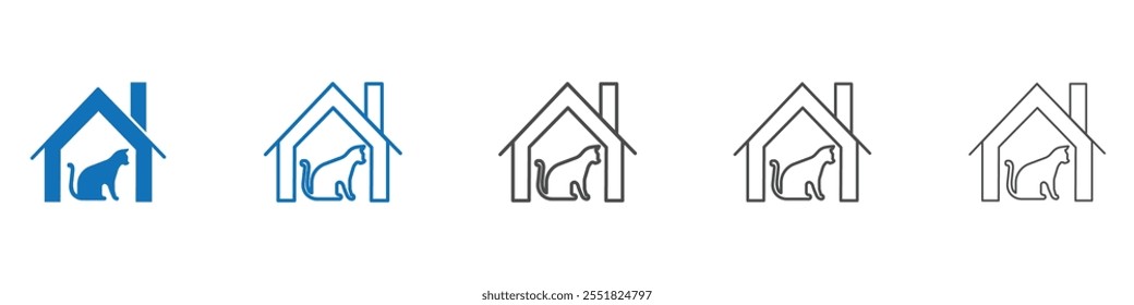 Pet shelter icon vector set collection for web