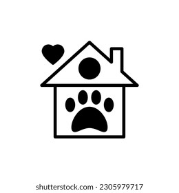 Pet Sheltering Symbol in Vektorgrafik. Illustration