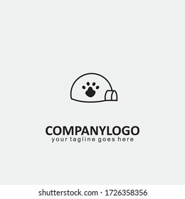 Pet Shop Animal Logo Icon Flat Line 