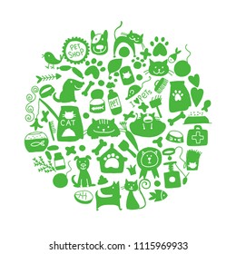 Pet shop background for your design