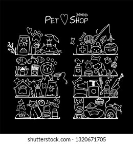 Pet shop background for your design