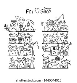 Pet shop background for your design