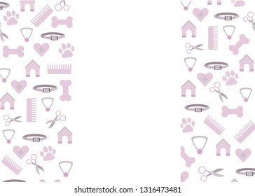 Pet shop banner in flat style. Vector illustration.