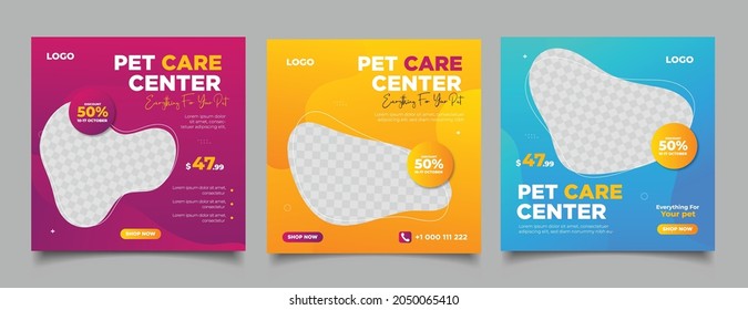 Pet Shop Banner For Post And Story Template	