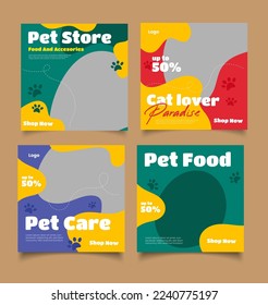 Pet shop banner for social media post