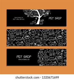 Pet shop, banners design