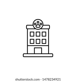 pet shop, building icon. Simple thin line, outline vector of Petshop icons for UI and UX, website or mobile application