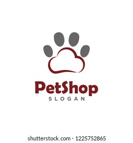 pet shop, pet care logo design vector