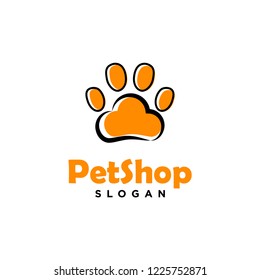 pet shop, pet care logo design vector