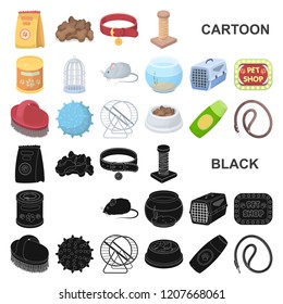 Pet shop cartoon icons in set collection for design.The goods for animals vector symbol stock web illustration.