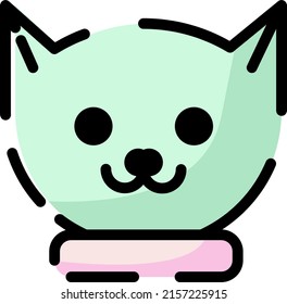 Pet shop cat, illustration, vector on a white background.