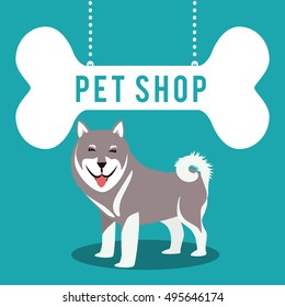 pet shop center icon vector illustration design