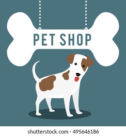 pet shop center icon vector illustration design