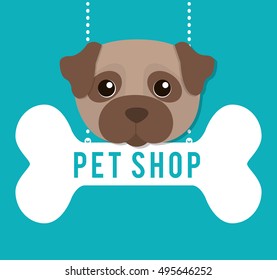 pet shop center icon vector illustration design