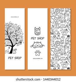Pet shop collection, banners design