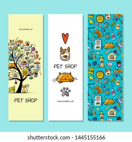 Pet shop collection, banners design