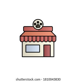 Pet shop color gradient vector icon
