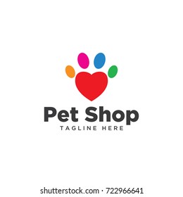 pet shop design logo template
