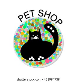 Pet shop design over white background. Vector illustration