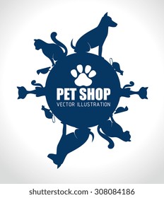 Pet shop design, vector illustration eps 10.