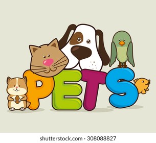 Pet shop design, vector illustration eps 10.